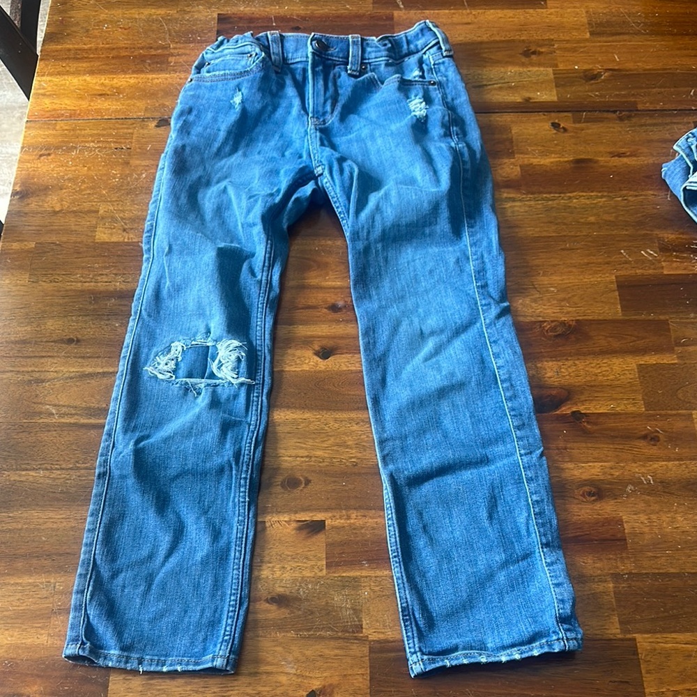 Abercrombie Kids Blue Jeans Relaxed Fit Distressed